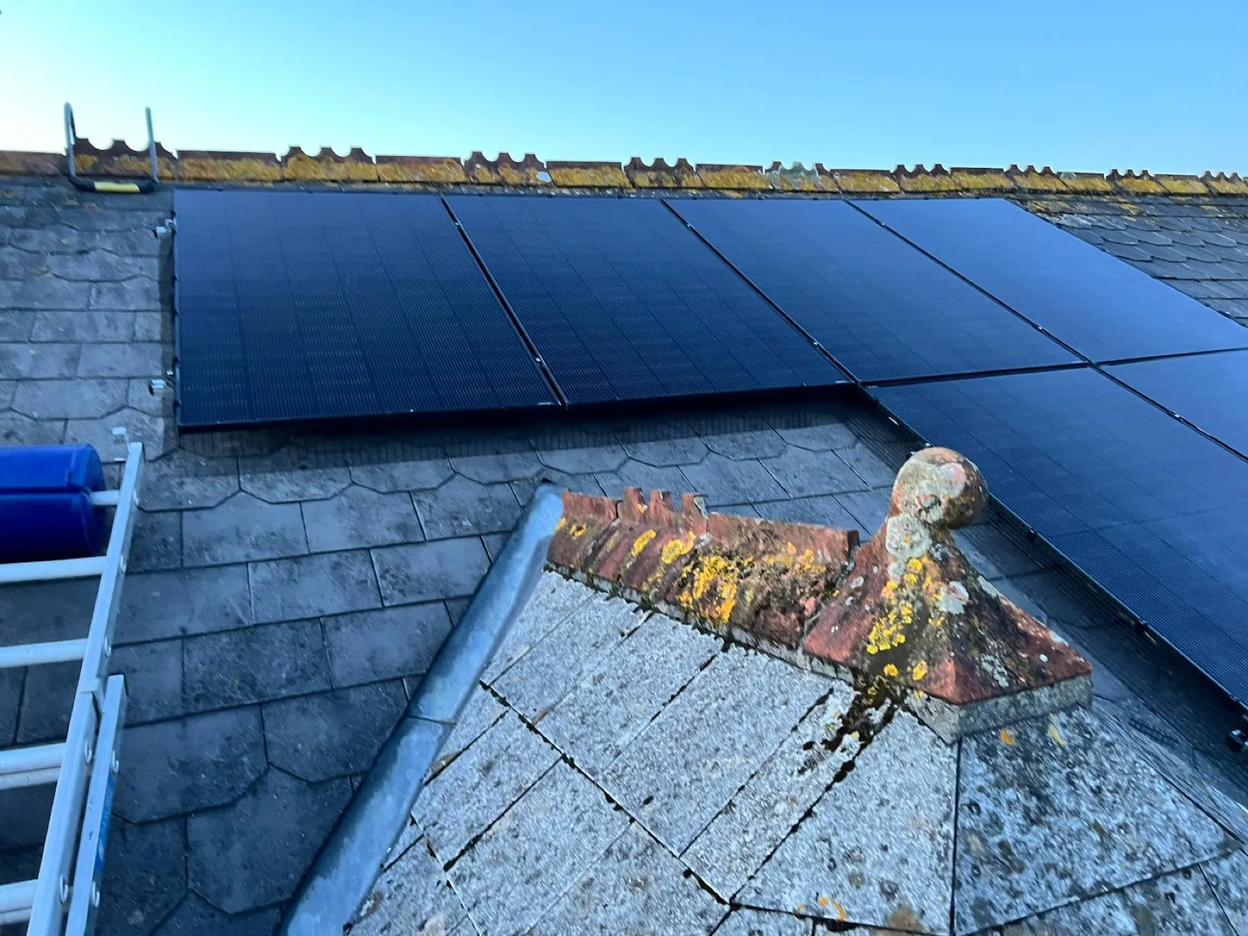 Solar panel installation on a roof in Bournemouth, Dorset