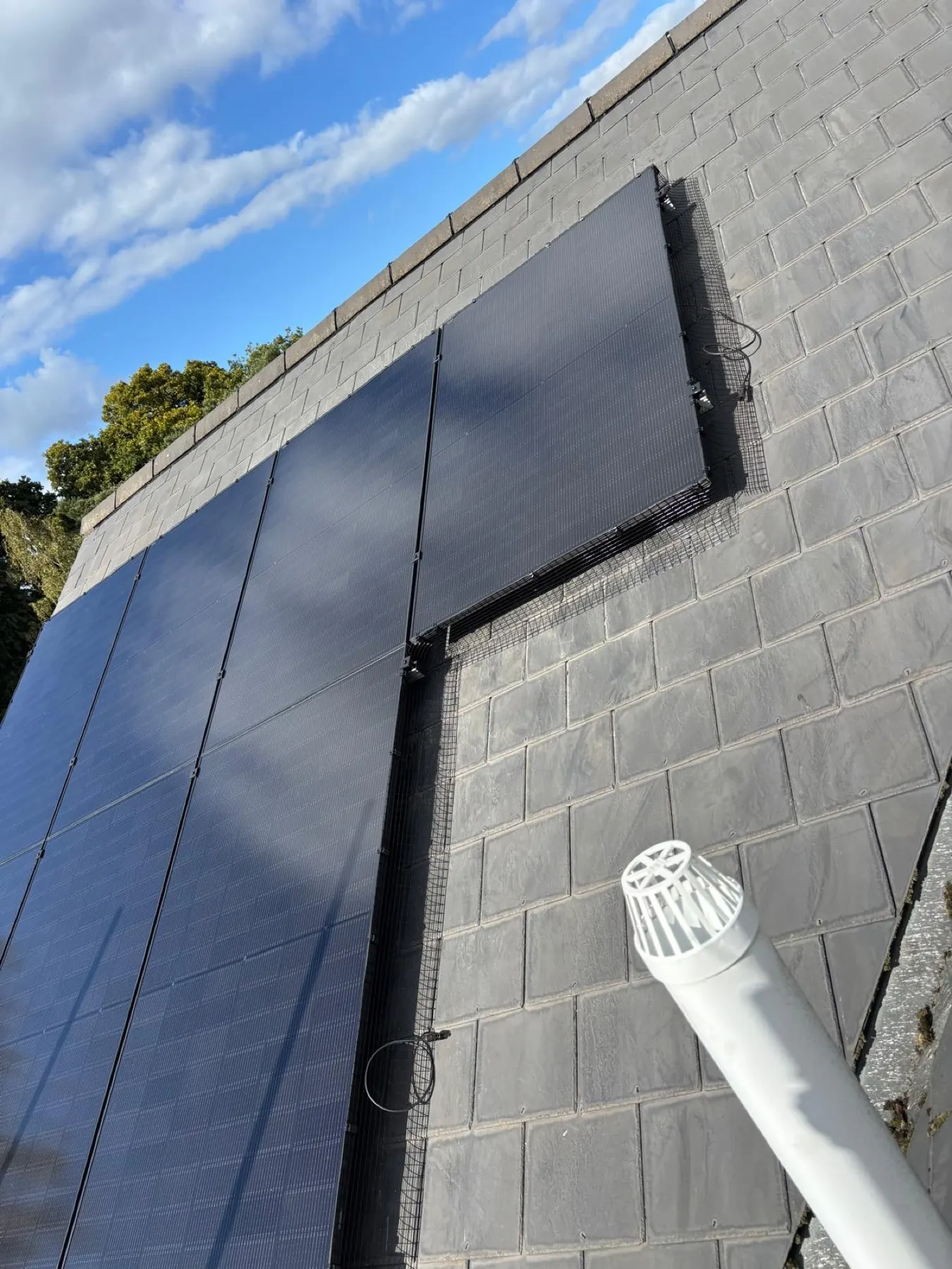 Solar panel installation on a roof in Ferndown, Dorset