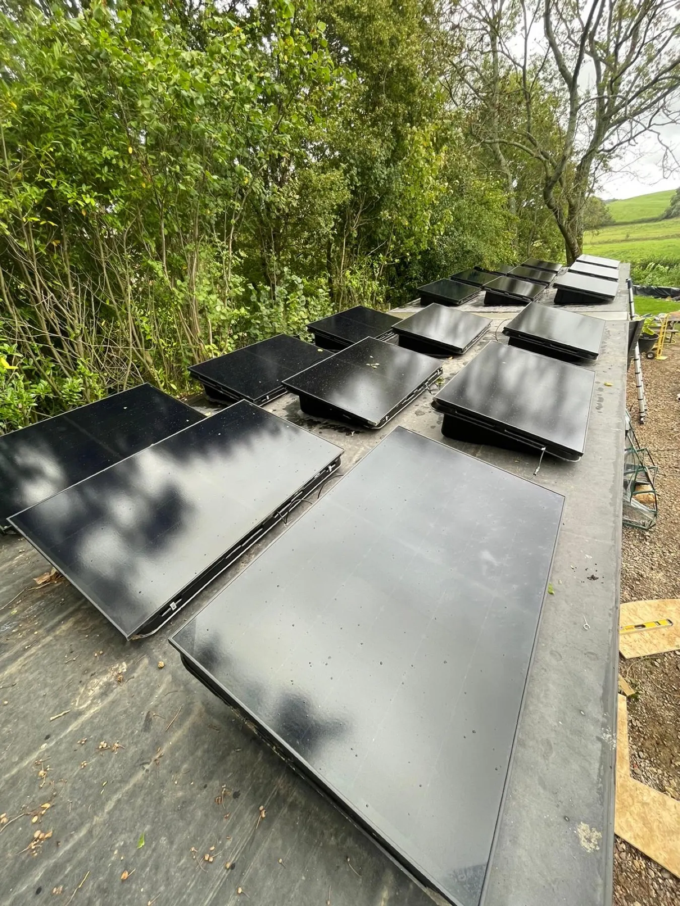 Solar panel installation on a roof in Dorchester, Dorset