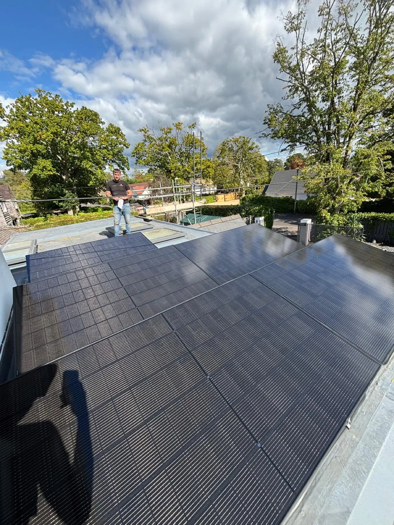 Completed solar panel installation on a Dorset home